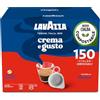 Lavazza, Crema e Gusto Classico, 150 Cialde Caffè | Caffè Macinato in Cialde, con Note di Spezie, Arabica e Robusta, Intensità 8/10, Tostatura Scura, per Macchine Espresso