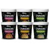 Bitters Noodles di Konjac Istantanei Variety Pack (Box 6 Pezzi x 205g) - 2x Manzo Vegetariano, 2x Pollo Piccante, Zuppa di Verdure | Shirataki Pronti in 3 Minuti, Ipocalorici (33-35 kcal/100g)