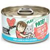 Weruva B.F.F. Play - Best Feline Friend Paté Lovers, Aw Yeah!, Salmone & Tonno Tuck Me in with Salmone & Tuna, lattina da 79,4 g (confezione da 12)