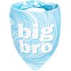 ICEMOOD Big Brother, bandana per cani, annuncio di gravidanza, marmo blu con testo Big Bro, sciarpa per animali domestici con bottone a pressione, per razze piccole e medie (3-15 kg)