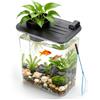 Nobleza Piccolo Acquario in Plastica 2.8L per Betta Decorazione | Acquario in plastica leggero e resistente. Vaso idroponico. Ideale per scrivania e decorazione.