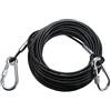 YIGOOWN Guinzaglio per cani in acciaio inox e PVC, 3 m, con gancio girevole, 3 mm di spessore, robusto, per cani di taglia grande, campeggio, giardino, picnic, spiaggia, parco, attività all'aperto