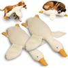 Giurui White Duck Dog Toy - Grande peluche bianco anatra cane giocattolo, realistica oca design bambole adatto per cani masticare, giocare o addestrare, interni ed esterni, migliori forniture per