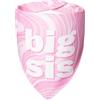 ICEMOOD Bandana per cani Big Sister, annuncio di gravidanza, marmo rosa con testo Big Sister, sciarpa per animali domestici con bottone a pressione, per razze piccole e medie (3-15 kg)
