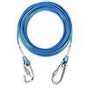 YIGOOWN Guinzaglio per cani in acciaio inox e PVC, 3 m, con gancio girevole, 3 mm di spessore, robusto, per cani di taglia grande, campeggio, giardino, picnic, spiaggia, parco, all'aperto (blu)