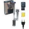VANSUKY Filtro Appeso 3-in-1 per Nano-Acquari - Fino a 15L (profondità 30 cm) | Portata Regolabile, Skimmer di Superficie, Carbone Attivo & Spugna Biologica Inclusi