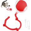 KEWUZY Giocattolo elettrico per gatti con luce LED, giocattolo interattivo, palla per gatti a 360 gradi, modellazione automatica, con corda, ricaricabile USB