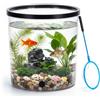 Nobleza Piccolo Acquario in Plastica 4L per Betta Decorazione | Acquario in plastica leggero e resistente. Scarico con un tocco. Ideale per scrivania e decorazione.