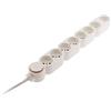 Zenitech - Blocco Home 8 prese 16A 2P+T con interruttore e spina piatta - Bianco - 1,5 m