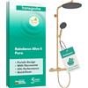 hansgrohe Raindance Alive S Puro - Colonna doccia con miscelatore termostatico, Sistema doccia con rubinetto, soffione (300 mm), doccetta, tubo e asta, bronzo spazzolato, 24594140