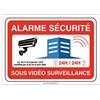 AUA SIGNALETIQUE Pannello di Allarme di Sicurezza Sotto Videosorveglianza 24H/24, 420 X 300 Mm, Pvc 1.5 Mm 201125-Ap-P-420