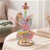 Violino di Legno con Ali di Farfalla Decorativo per Musicisti