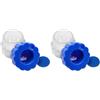 KMINA Trita Pastiglie Medicine Manuale, Frantuma Pillole, Blu (2 pz) | Schiaccia Compresse Portatile, Mortaio con Contenitore e Coperchio, Plastica Resistente, 55 x 45 mm, Lavabile, Anziani