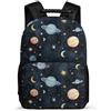 TPISLI Zaino Scuola Planets Motif Classe 2-4 per Bambini Cartella Scolastica Moon Pattern 6-11 Anni Daypack, Tasche Laterali Tessuto 1680D Ritorno a Scuola