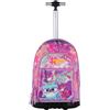 Pryma Trolley Scuola Shiny 47x24x33cm - Zaino con Ruote 3 Scomparti (Dream Big)
