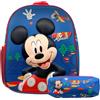 FEI FAN SET: Zaino Asilo 3D 31Cm + Bustina Bauletto - Disponibili Con Diversi Personaggi Dei Cartoni Animati (MICKEY MOUSE)