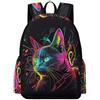 TPISLI Zaino Scolastico Colourful Kitten Studenti Scuola Primaria Zaino Scolastico Cute Cat Ragazzo 13 Anni Backpack Leggero Resistente Regalo Scuola Outdoor Viaggio