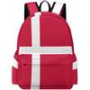 TPISLI Zaino Scuola Danish Flag Motif Ragazzo 11 Anni Zaino Scolastico Danish Flag Ragazza Classe 8 Cartella Studenti Comodo Durable Regalo Scuola Uso Quotidiano Gita