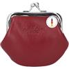 Gusti Leder studio borsellino portamonete monete vintage vera pelle festa disco pratico unisex piccolo rosso 2A117-33-3