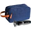 Generic Beauty case da viaggio, 25 x 19 x 15 cm, impermeabile, organizer per | toelettatura da uomo, grande capacità, con maniglia per il trasporto, borsa per cosmetici da barba per bagno, viaggi, tessuto