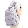 suradar Zaino Scuola Superiore Media per Ragazza, Zaino Multitasche Viola | Zaino Porta PC 15,6 Pollici, Zaini Scuola Impermeabile, Zaino Leggero Scuola Media, School Bag per Ragazzo e Ragazza