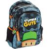 PRESTIGE & DELUXE Zaino Scuola Stumble Guys Tondo 3 Scomparti zip per bambini primaria secondaria + Set scrittura e portachiave personaggio