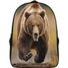 kaiyun Marrone Orso Borsa Da Scuola Animale Stampato in 3D Zainetto Sacchetti Di Scuola Bambino Zaino Per Ragazzi Ragazze Zaini 16 inch