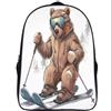 kaiyun Orso Zaini Per Bambini Sciare Stampato in 3D Leggero Zainetto Borsa Da Scuola Elementare Per Ragazzi Ragazze 16 inch