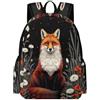 TPISLI Zaini Fox Print Alunni Classe 7-9 Zaino Scuola Animal Motif Ragazze Classe 7-9 Cartella Scolastica Grande Leggero Viaggio Tempo Libero Outdoor Uso Quotidiano