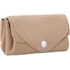 Gusti Leder Gusti Portachiavi in pelle, beige, pelle bovina, bottone automatico, 4 x 8 x 12 cm, 2 scomparti interni
