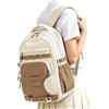 suradar Zaino Scuola Superiore Media Ragazza Multitasche Beige e marrone | Zaino Porta PC 15,6 Pollici, Zaini Scuola Impermeabile, Zaino Leggero Scuola Media, School Bag per Ragazzo e Ragazza