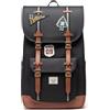 Herschel Unisex Little America Backpack Patches Black Standard - 30L