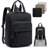 SPAHER Pieghevole Zaino da Viaggio 40x30x15 ITA Airways Bagaglio a Mano 20L | Zaino Aereo Cabina Impermeabile per Iberia KLM, Zaini Leggero Zainetto Donna Piccolo per Scuola Lavoro, Travel Backpack, Nero