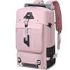JIABAOZ Zaino Da Viaggio Capiente (60L/80L), Convertibile 2‑In‑1 Per Uomo E Donna, Impermeabile, Con Scomparti Per Scarpe E Laptop; Ideale Per Viaggi, Escursionismo E Lavoro (Rosa,60L)