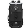 JIABAOZ Zaino Da Viaggio Capiente (60L/80L), Convertibile 2‑In‑1 Per Uomo E Donna, Impermeabile, Con Scomparti Per Scarpe E Laptop; Ideale Per Viaggi, Escursionismo E Lavoro (Nero,80L)