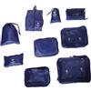BESPORTBLE Set da 9 Cubi da Imballaggio per Viaggio, Organizer Borse da Valigia Doppia Chiusura e Pochette per Cosmetici, Organizer Leggero per Abbigliamento e Biancheria da Viaggio Uomo