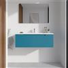 Parama Mobile bagno sospeso 90cm dusk blue opaco un cassettone con lavabo bianco opaco | Bako