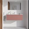 Parama Mobile bagno sospeso 100cm terracotta opaco un cassettone con lavabo bianco lucido | Bako