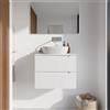Parama Mobile bagno sospeso 70cm bianco opaco due cassetti soft-close con top | Bako