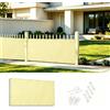 AUWUUA Telo Frangivisto Balcone da Esterno 40x150cm Giallo Copri Balcone per Ringhiera Impermeabile, Anti-UV, Privacy Frangivento Protezione UV con Occhielli e Fascetta per Giardino, Piscina