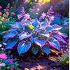 Vnuhgzs Hosta variegata - Facile da curare - Ideale per piantare a più livelli in giardini e aiuole-4 root-H