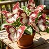 DSRTYHF Farfalla Bellissima Varietà di Hosta, Decorazione Naturale per Il Giardino-6Bulbi-i
