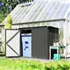 Outsunny Capannone per bidone della spazzatura a doppia cassetta per bidoni della spazzatura da 240 l in acciaio zincato con coperchio apribile e porte con serratura, per giardino, esterno, 150 x 80 x