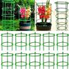 Generic 60 pali di supporto per piante, 30 supporti curvi e 30 dritti impilabili in plastica per pomodori, peonia, ortensie, monstera, piante rampicanti, clip per piante da giardino per interni ed esterni e