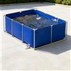 qodxcrfv Laghetti da Giardino Fuori Terra Vasca Acquacoltura Multifunzione 3 | Laghetto Artificiale Pieghevole per Carpe Koi e Pesci Ornamentali | Telo PVC 3 Strati Antistrappo | Valvola di Scarico