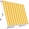 Arreditaly Tenda Da Sole Con Manovella Struttura In Alluminio Tessuto In Poliestere Protezione Solare Per Balcone Terrazza Veranda E Spazi Esterni 295x250x50 Cm Giallo E Beige
