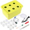Aunifun Kit di coltivazione idroponica DWC Sistema idroponico Autannaffiatura Strumenti per idroponica indoor Contenitore per piantare fai da te Include pompa ad aria per acquario Boa Scatola per