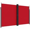 SYDE Tenda laterale retrattile, rosso, 200 x 600 cm | Poliestere 100% impermeabile, protezione UV, facile installazione, uso esterno e interno