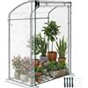 Outsunny Serra con porta Tetto ad arco 128x70x170 cm Trasparente | Resistente inverno, serra acciaio foglio, balcone/giardino, serra pomodori per pomodori, fiori.