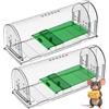 DTXDTech Trappola per topi vivi - Set di 2, per animali domestici senza lesioni, trappola per topi vivi, facile da pulire e semplice da usare, trappola per parassiti riutilizzabile (2 unità, verde)
